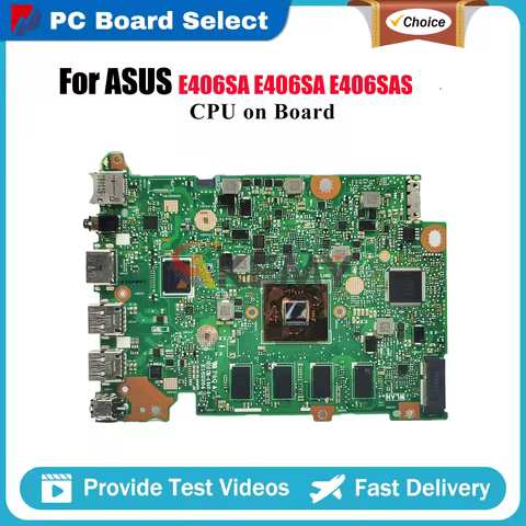 E406SA Laptop Motherboard For ASUS EeeBook E406SAS E406SA E406S Notebook Mainboard With CPU 100% tes