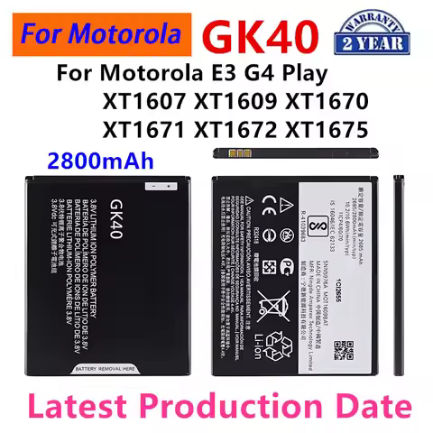 100% Original GK40 2800mAh Battery For Motorola Moto E3 G4 Play XT1607 XT1609 XT1670 XT1671 XT1672 X
