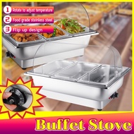 Chafing Dish Buffet Buffet with Adjustable Temperature Control Warmer Food Warmer Buffet Servers 3 P