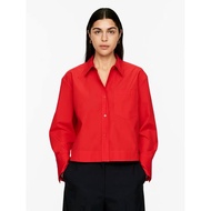 Arket boxy cotton shirt - fresh red