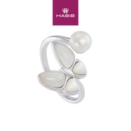 HABIB 925 White Gold Fresh Water Pearl Ring Z4528S(1)-R(WG)