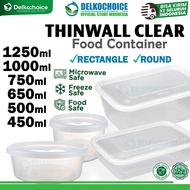 THINWALL BENING Food Container Clear Rectangle Round Catering Plastic Container Take Away