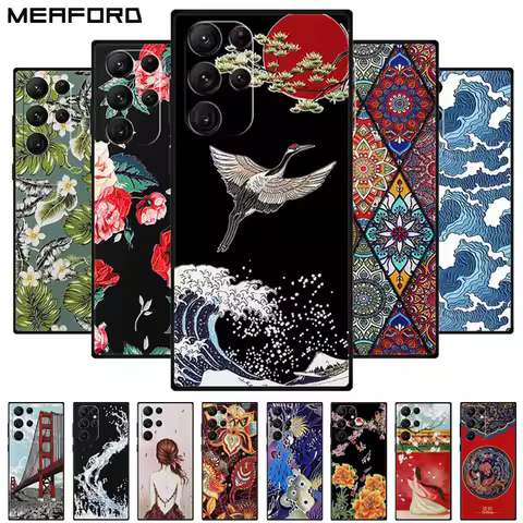 For Samsung Galaxy S23 Ultra Case 3D Relief Emboss Phone Cover For Samsung S23 Plus Coque S 23 Ultra