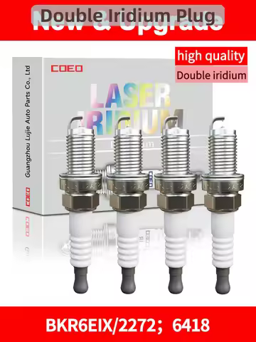 Daul Iridium Spark Plug For NGK 2272;6418/BKR6EIX For VOLKSWAGEN POLO JETTA PASSAT CADDY BORA SUZUKI