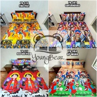 4YoungBears Anime One Piece Luffy 3in1 Bed Sheet Set Canadian Cotton Bedsheet Pillow Case Bolster Ca