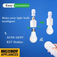 smart control e27 light socket with remote wireless bulb holder covers 8 meters for bedroom or study