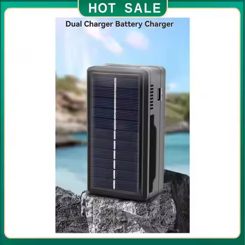 My Home Solar Battery Charger 2 Slot Battery Charger Powerbank Case Lithium Battery Charging Bank Sh