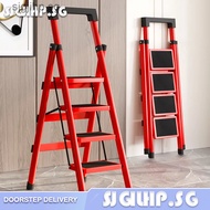 sjgjhp Ladder Indoor Household Thickened 5-step Ladder 6-7-8 Step Folding Herringbone Ladder hp