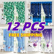 12PCS Curtain For Window Door Curtain Polyester Curtain Window String Curtain Kurtina
