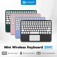 Keyboard Bluetooth Slim + Touchpad Rechargeable Unitech 250C untuk Hp Tablet Laptop Smart TV