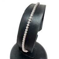 Tennis Diamond Bracelet, 1.00ct total, K18WG White Gold, 5.9g, 17cm, Women's [Used]