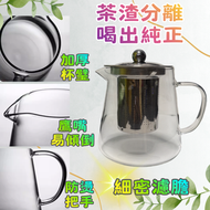 其他品牌 - 不銹鋼過濾隔高硼矽玻璃茶壺/玻璃泡茶壺/花茶茶壺 (1個)