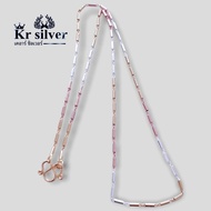 Kr silver สามกษัตริย์ สร้อยคอเงินแท้ ลายปล้องอ้อย ขนาด 2 มิล ยาว 18 นิ้ว 20 นิ้ว