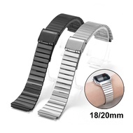 18mm 20mm Stainless Steel Watch Strap for A158W AQ230 AE1000 F91W Band Metal Watch Band for Classic 