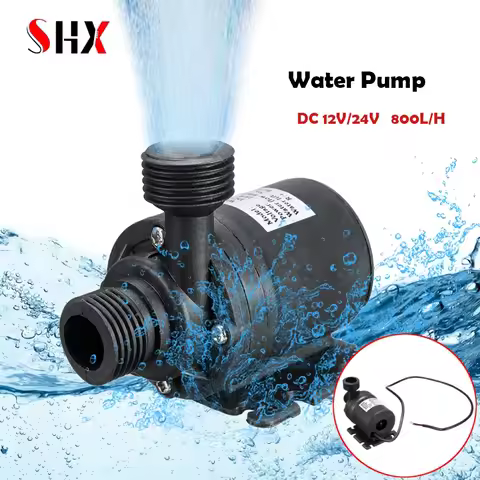 Ultra Quiet Water Pump Mini DC12V 19W 800L/H Brushless Motor Submersible Aquarium Water Pump Pond Fo