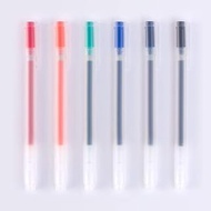 MUJI Gel Ink Ballpoint Pen 6-Pieces Set, 0.5 mm Nib Size