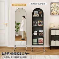 Mirror Floor-to-ceiling Can Books Newspaper Mirror Dressing Mirror Rotating Display Antique Mobile M