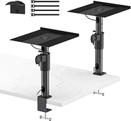 Clamp-on Desktop Speaker Stands Pair for LG, Sony, Vizio, Klipsch, Samsung, JBL Speaker Stand Desk -