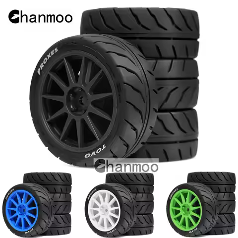 1:10 RC Racing Car Tires 68mm Tyre 12mm Hex for 1/10 RC On Road Car Tamiya TT01 TT02 XV01 XV02 PTG-2