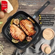 Multipurpose Grill Pan Square Grill Pan Non-Stick BBQ Pan Toko12.