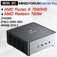 MINISFORUM UM790 Pro AMD Ryzen 9 7940HS Gamer Mini PC Window 11 Pro 2*DDR5 NVMe PCIe SSD WiFi6E BT5.