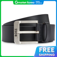 Hugo Boss | Hugo Boss Mens Leather Belt Logo Buckle Black 2026Ss