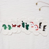 Women's Funny Novelty Cute Cartoon Fox Dinosaur Print No Show Low Cut Socks Lightweight Funky Cotton