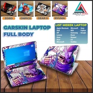 Garskin Skin Laptop Full Body All Series ASUS/LENOVO/MSI/MACBOOK/HP/DELL/TOSHIBA/ACER/ Custom