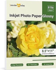 Thick Glossy Photo Paper 8.5X11 Inches 61LB Heavyweight Cardstock Paper for Inkjet Printers for Phot