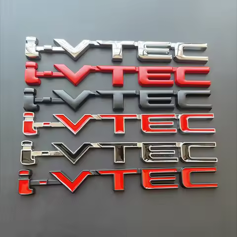 3D Chrome Metal Car Letters Rear Trunk Badge Emblem IVTEC Logo I VTEC Sticker For Honda City Civic A