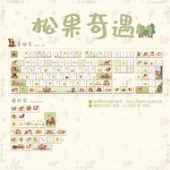 【Keycap Only】Pinecone Adventure Keycap 120 Keys PBT Full Five Sided Thermal Sublimation For Cherry M