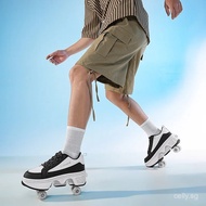 Fast Shipping 4 Wheel Dual-Use Roller Skates Retractable Wheels Racing Roller Shoes Children'S Shoes
