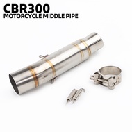 For Honda CBR300R CB300R CBR300 CB300 2010-2016 Motorcycle Exhaust Modify Stainless Middle Pipe 51mm