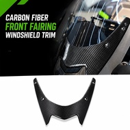 Carbon Fiber Motorcycle Front Fairing Windshield Trim For Kawasaki ZX10R ZX10RR ZX-10R ZX-10RR 2021-