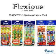 *PUREEN* Kids Toothbrush Classic Charcoal Value Pack ( Below 2 Years ), ( 2-6 Years ), ( 6-12 Years 
