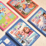Magic water drawing book, water coloring book, reusable magic coloring book with drawing pen for chi
