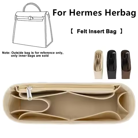 Bag Storage Sorting Felt Inner Liner Accessories For Hermes Herbag 31 39 Bags Organizer Support DIY 