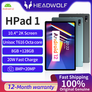 HEADWOLF tab HPad 1 Android 12 Octa-core Tablet 10.4 inch 8GB Ram 128GB ROM T616 Tablet PC 7700mAh 2K Screen Tablets