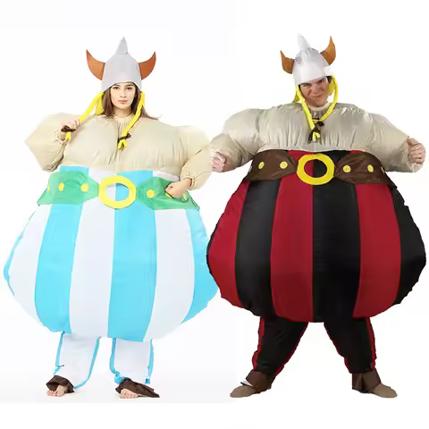 Halloween Blow Up Inflatable Costume Adult’s Viking Pirate Dress Up Suit Stage Performance Clothes S