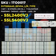 Backlight TV TOSHIBA 55 Inch 55L2400VJ 55L5400VJ SVT550AA0-REV04-L/R-TYPE