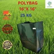 25 KG 16x16 Polybag Polibag Hitam Tebal Nursery Plantation Bag Benih Peatmoss Sawi Cili Durian