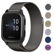 Metal Bands for Garmin Venu 2 Plus / Venu Sq / Venu / Vivoactive 3 Watch Band Women Men, Stainless Steel Mesh Magnetic Wristband Bracelet Strap for Garmin Vivomove