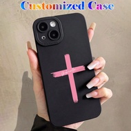 Customized Minimalist Cross Faith Short Phrase Signature Phone Case, Commemorative Meaning, Customiz