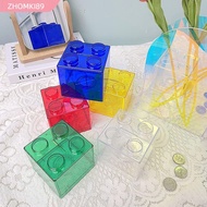 ZHOMKI89 Building Block Coin Box Funny Kids Toy Gift Transparent Cash Colorful Coin Bank