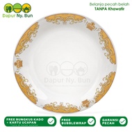 10 inch Crown Motif Flat Buffet Serving Plate / Dinner Plate