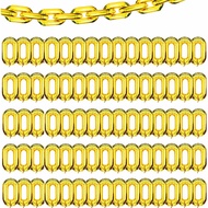 100 Pcs Foil Chain Balloons Gold Jumbo Chain Balloons for 80s 90s Party Decorations Giant Balloon, 1