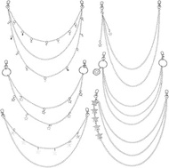 6 Styles Star Pants Chain Metal Punk Pants Chain Fashion Vintage Jean Chains Wallet Chains for Women