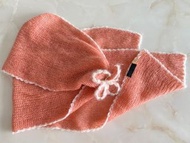 ANNA SUI粉橘花飾圍巾