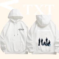 M-3XL Txt Printed Cotton Hoodie Fans Support Sweatshirt Unisex Long Sleeve Casual Hooded Pullover Ho