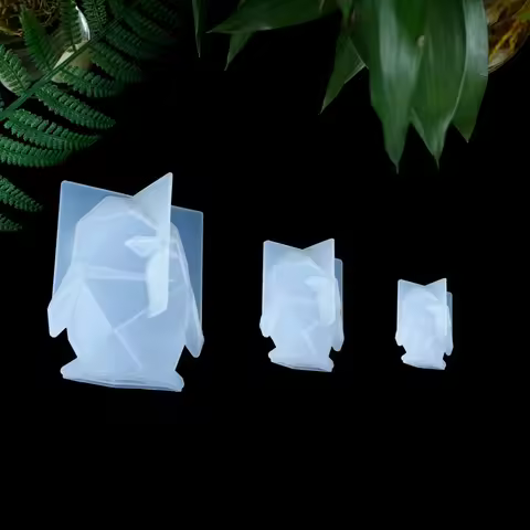 Penguin Drip Glue Mold Resin 3D Transparent Crystal Silicone Molds DIY Aromatherapy Candle Crafts Ha